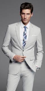 a grey suit is perfect for spring express mensfashion