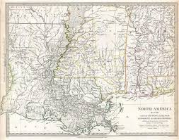 Water marks scattered in map and deteriorated along. North America Sheet Xiii Parts Of Louisiana Arkansas Mississippi Alabama And Florida Geographicus Rare Antique Maps