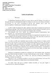 Lettre De Motivation Republique Centrafricaine Afrique