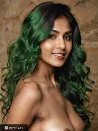 Sultry Indian Babe with Green Hair | Pornify – Free AI Porn Generator