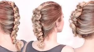Make braids and ponytails loose and use covered rubber bands. Rockstar Hairstyles Faux Hawk Braid Updo Tutorial Loop Dutch Braid Medium Long Hair Youtube