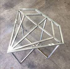 Diamond Side Table Night Stand Metal Furniture Metal Table Steel Furniture