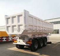 end back square shape 3 Axles 50 ton dumping tipper truck ...