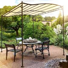 Metall Pavillon Beige Grtpv07 Sloped Garden Garden Canopy Pergola