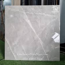 Gạch lót nền cao cấp 100x100 màu xám vân đá bóng kính Ấn Độ
