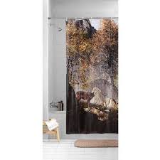 Mainstays Wilderness Wolf Photoreal Peva Shower Curtain 1 Each Walmart Com Curtains Shower Curtain Fabric Shower Curtains