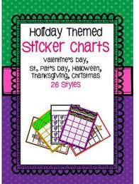 Holiday Sticker Chart Bundle 43 Styles Valentines Day