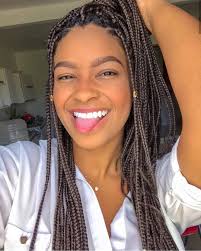 Box Braids Hairstyles For African American Black Women And White Women Box Braids Medium Box Braids Box Braids Hairstyles Medium Box Braids Long Box Braids