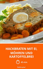 Hackbraten Mit Ei Mohren Und Kartoffelbrei Rezept Hackbraten Mit Ei Hackbraten Kartoffelbrei