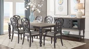 Picture Of Cindy Crawford Home Coastal Breeze Charcoal 5 Pc Rectangle Dining Room From Furniture Dining Room Sets Coastal Dining Room Dining Room Suites