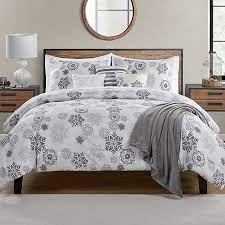 Bedding set snowflake embroidery bedset queen bed linens duvet cover bed sheet. Snowflakes Stencil 7 Piece Reversible Comforter Set Bed Bath Beyond