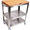 201 grade stainless steel upper surface for preparing and serving while being easy to clean. 1