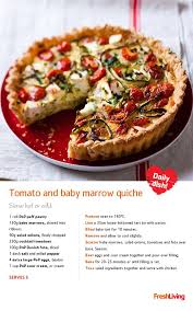 Tomato And Baby Marrow Quiche Food Network Recipes Food Delicious Healthy Recipes
