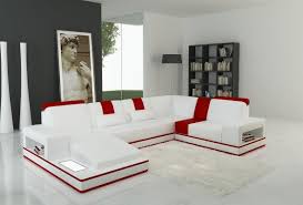 Black And White Leather Sectional Divani Casa 5075 Modern White And Red Bonded Leather Sectional Black Leather Living Room Furniture Leather Sectional Sofas Black Leather Living Room
