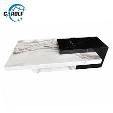Get up to 70% off now! 2019 New Product White And Black Marble Coffee Table Design Home Furniture Rectangular Center Table Modern Sitting Room Tables Coffee Tables Aliexpress