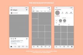 Instagram Interface Template Premium In 2020 Social Media Mockup Templates Interface