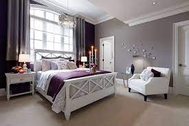 The most relaxing color for a bedroom is a blue gray color. 8 Master Bedroom Decorating Ideas Purple Bedroom Master Bedroom Bedroom Design