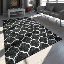 Beste handgemachte teppiche in schönen designs! Orient Teppich Modern 3d Effekt Marokkanisches Muster Schwarz Weiss Ebay