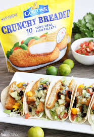 Place lettuce in the bottom of each taco shell or tortilla. Baja Fish Tacos Recipe With Gorton S Crunchy Breaded Fillets