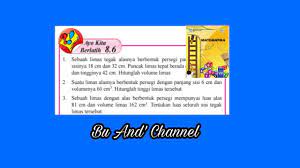 Check spelling or type a new query. Ayo Kita Berlatih 8 6 Matematika Kelas 8 No 1 8 Bab 8 Bangun Ruang Sisi Datar Hal 188 190 Youtube