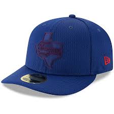 Men S Texas Rangers New Era Blue 2019 Clubhouse Collection Low Profile 59fifty Fitted Hat Your Price 35 99 Fitted Hats Texas Rangers New Era
