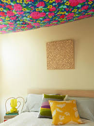 Poly silk, voile, pongee, organza, crystal organza, and chiffon are inherently flame resistant or have been treated with a fire retardant chemical. Hang Floral Fabric On Your Ceiling Hgtv