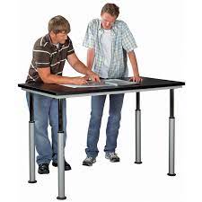 Drawing tables, also known as art desk, drawing board and drafting table, are special desk designed for sketching, drawing and writing. Diversified Woodcrafts Black Laminate Adjustable Height Art Table 42 X 60 Alt 6042bl Classroom Art Tables Worthington Direct