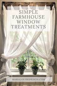 These rods are super inexpensive; Simple Farmhouse Window Treatments Maria Louise Design