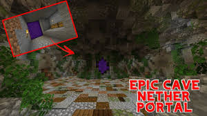 More images for cool nether portal designs bedrock » Minecraft Epic Cave Nether Portal Design L Timelapse Youtube