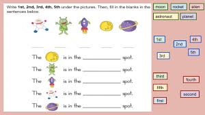 Lesson 63 • worksheet 1. Ordinal Numbers Online Activity For Grade 1