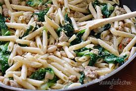 Pasta With Italian Chicken Sausage Escarole And Beans Recipe Pasta Dishes Chicken Sausage Bean Pasta