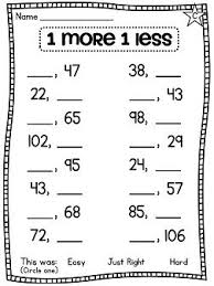 1 More 1 Less Worksheets And Activities To Practice Counting Forward And Backward To Build First Grade Math 2nd Grade Math Worksheets 1st Grade Math Worksheets