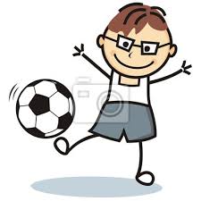 Beantrage unseren newsletter und werde über kostenlose bilder informiert. Fussballspieler Junge Und Fussball Vektorikone Lustige Illustration Fototapete Fototapeten Kicker Victor Kicker Myloview De