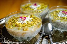 Chia Mahalabia With Pistachios Is An Arabic Style Rice Pudding With Chia Seeds Added Into The Recipe That Is Fragran Mahalabia Recipe Breakfast Recipes Recipes