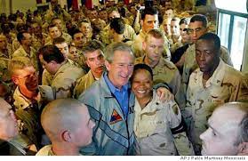 Check spelling or type a new query. Bush S Iraq Surprise He Visits U S Troops Top Secret President Makes Quick Trip To Give Thanks To Soldiers