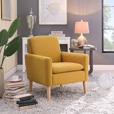 Mustard living room chairs : 28 Mo Finance Lohoms Modern Accent Fabric Chair Single Sofa Comfy Abunda