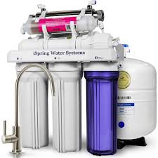 Ispring 7 Stage Under Sink Reverse Osmosis Ro Drinking Water Filtration System With Alkaline Filter And Uv Filter 75gpd Rcc7ak Uv The Home Depot Reverse Osmosis Water Filter Reverse Osmosis Water Osmosis Water Filter