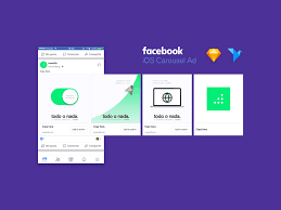 Download Ios Facebook Carousel Ad Mockup Freebie Download Sketch Resource Sketch Repo