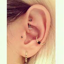 Black Diamond And Sapphire Combo Jessica Smith New York Adorned Unique Ear Piercings Piercing Jewelry Ear Piercings