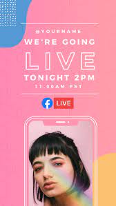 Gradient Shapes Live Announcement Template Easil Instagram Story Instagram Social Media