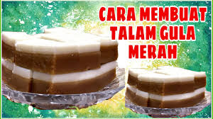 Bahan bahan 150 gr gula merah 500 ml santan 2 lembar daun pandan 1/4 sdt garam 1/4 sdt vanili bubuk 1/2 sdt bumbu spekuk 120 gr tepung beras 40 gr tepung tapioka. Cara Membuat Talam Gula Merah Youtube