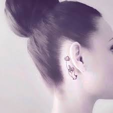 Placing a tattoo behind the ear is increasing in popularity because it is a place where a person can easily hide the tattoo. 11 Tiny Tattoo Ideas For Behind Your Ear From Celebrity Tattoo Artists Glamour
