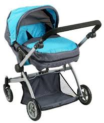 Deluxe Twin Doll Pram Stroller Blue Stroller Toys Stroller Baby Doll Car Seat