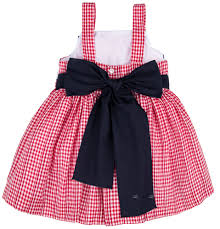 Moda grunge de los 90. Lappepa Moda Infantil Vestido Nina Vichy Rojo Volantes Fruncidos En Blanco Missbaby