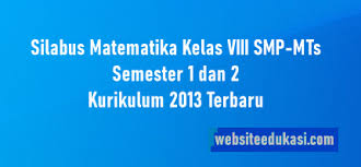 Check spelling or type a new query. Silabus Matematika Kelas 8 K13 Tahun 2021 2022