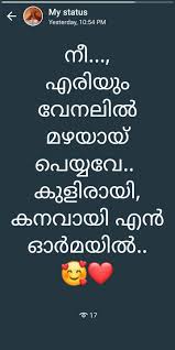 Pin By Anju Ramachandran On എന റ എഴ ത ത കൾ In 2020 Myself Status 10 Things Status