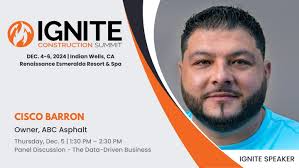 🔥 2024 IGNITE Construction Summit: Speaker Highlight 🔥⁣ ⁣ We are thrilled  to announce that Cisco Barron, Owner of @abc.asphalt.co, will be speaking  at the IGNITE Construction Summit!⁣ ⁣ Throughout his career,