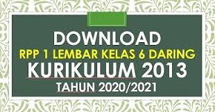 Check spelling or type a new query. Rpp Daring 1 Lembar Kelas 6 Sd K13 Revisi 2020 2021 Beritapppk Com