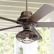 Yet buying the right fan and the right lights aren't as most come with light shades that are available in numerous styles and finishes. 60 Industrial Forge Franklin Park Outdoor Ceiling Fan 17h73 Lamps Plus Farmhouse Ceiling Fan Outdoor Ceiling Fans Ceiling Fan