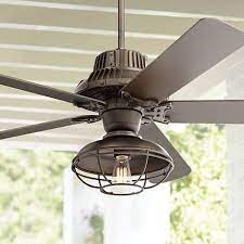 Consider your lifestyle and also the number of ceiling fans in your space—if you have two outdoor fans, you'll need to be sure you can control both of them with ease. 60 Industrial Forge Franklin Park Outdoor Ceiling Fan 17h73 Lamps Plus Farmhouse Ceiling Fan Outdoor Ceiling Fans Ceiling Fan